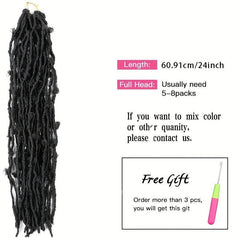 6Pack 60 Butterfly Locs Hair Pre Looped Distressed Butterfly Locs Crochet Hair