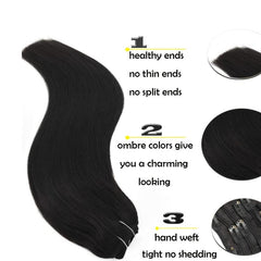 Soft Natural Clip In Hair Extensions for Women Long Straight Natural Hair