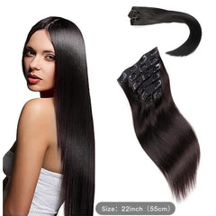 Soft Natural Clip In Hair Extensions for Women Long Straight Natural Hair
