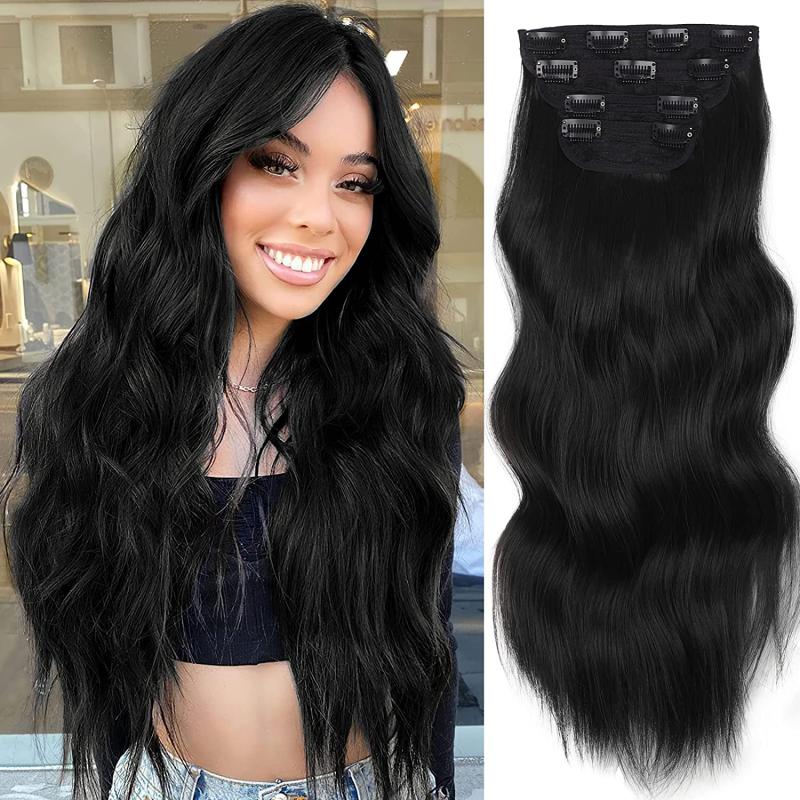 Soft Natural Clip In Hair Extensions for Women Long Straight Natural Hair