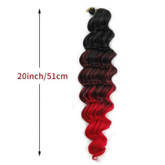 2Pack Ocean Wave Crochet Hair 50 8 Cm Ombre Wavy Braiding Hair
