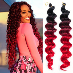 2Pack Ocean Wave Crochet Hair 50 8 Cm Ombre Wavy Braiding Hair