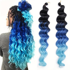 2Pack Ocean Wave Crochet Hair 50 8 Cm Ombre Wavy Braiding Hair
