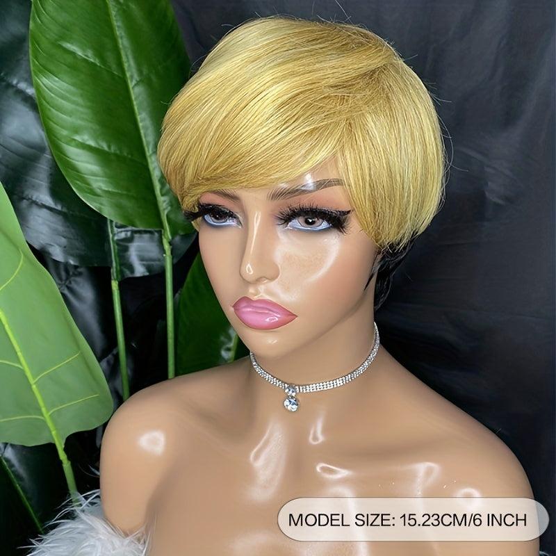 15 24 Cm Pixie Cut Wigs Synthetic Short Pixie Haircut Wig With Bangs