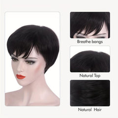 15 24 Cm Pixie Cut Wigs Synthetic Short Pixie Haircut Wig With Bangs