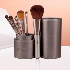 7 Makeup Brushes Set With Storage Bucket for Beauty Makeup Blush