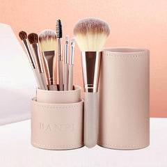 7 Makeup Brushes Set With Storage Bucket for Beauty Makeup Blush