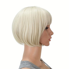25cm Short Bob Straight Hair Wigs With Bangs in Various Colors for Cosplay Party