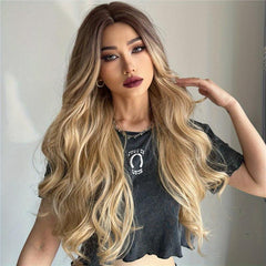 Long Curly Synthetic Wig for Women Natural Looking