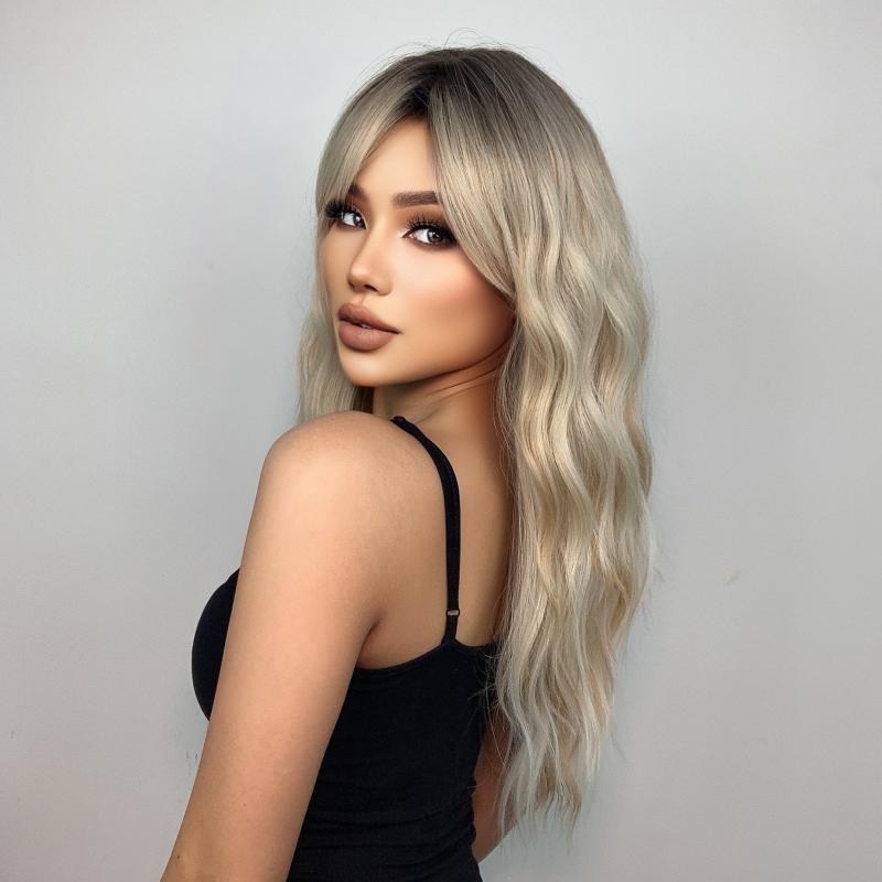 Long Curly Synthetic Wig for Women Natural Looking