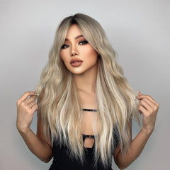 Long Curly Synthetic Wig for Women Natural Looking