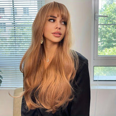 Long Curly Synthetic Wig for Women Natural Looking