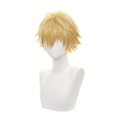 Yellow Short Wig for Men Anime Cosplay Halloween Party Wear