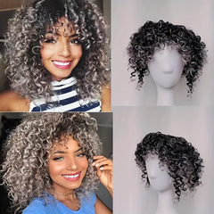 Afro Kinky Curly Hair Toppers Toupee Clip In Hair Toppers Synthetic Fiber