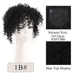 Afro Kinky Curly Hair Toppers Toupee Clip In Hair Toppers Synthetic Fiber