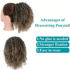 Afro Kinky Curly Drawstring Ponytail Extensions