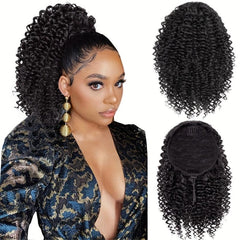 Afro Kinky Curly Drawstring Ponytail Extensions