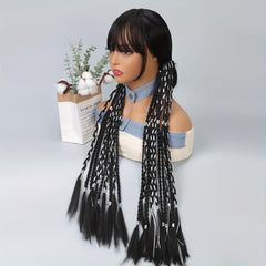 Y2K 60-96cm Long Braid Ponytail Extensions Synthetic Twist Braided Ponytail