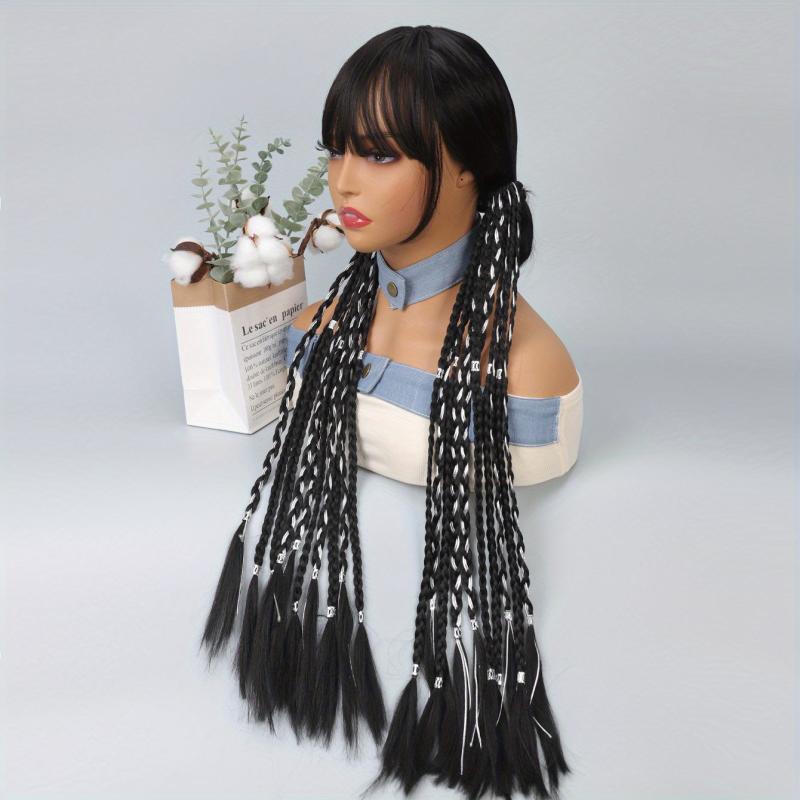 Y2K 60-96cm Long Braid Ponytail Extensions Synthetic Twist Braided Ponytail
