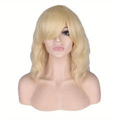 Short Wavy Bob Cut Wigs Short Loose Curly Wigs Synthetic Wigs For Girls Women