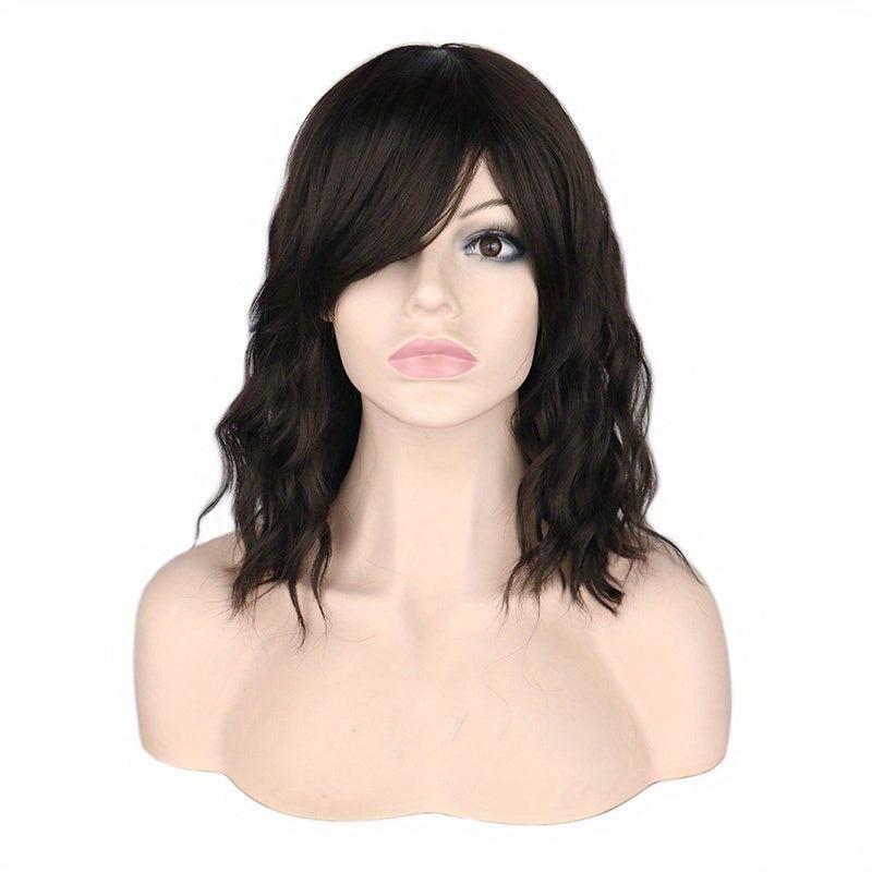 Short Wavy Bob Cut Wigs Short Loose Curly Wigs Synthetic Wigs For Girls Women