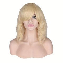 Short Wavy Bob Cut Wigs Short Loose Curly Wigs Synthetic Wigs For Girls Women