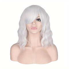 Short Wavy Bob Cut Wigs Short Loose Curly Wigs Synthetic Wigs For Girls Women