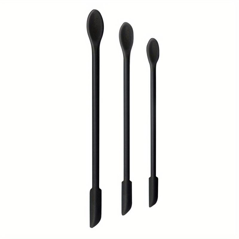 3pcs Multifunctional Makeup Spatulas Set Double Ended Silicone Scraper