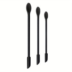 3pcs Multifunctional Makeup Spatulas Set Double Ended Silicone Scraper