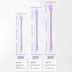 3pcs Multifunctional Makeup Spatulas Set Double Ended Silicone Scraper