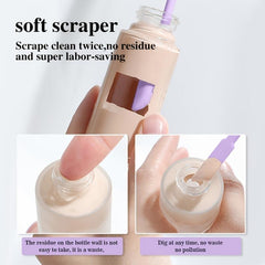 3pcs Multifunctional Makeup Spatulas Set Double Ended Silicone Scraper