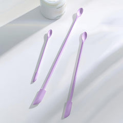 3pcs Multifunctional Makeup Spatulas Set Double Ended Silicone Scraper