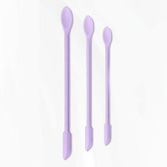 3pcs Multifunctional Makeup Spatulas Set Double Ended Silicone Scraper