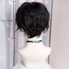 Short Curly Hair Wigs 4 Cm Synthetic Men Women Natural Heat Resistant