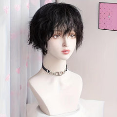 Short Curly Hair Wigs 4 Cm Synthetic Men Women Natural Heat Resistant