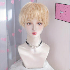 Short Curly Hair Wigs 4 Cm Synthetic Men Women Natural Heat Resistant