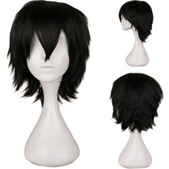 Man Layered Short Straight Synthetic Hair Wigs Cosplay Wig