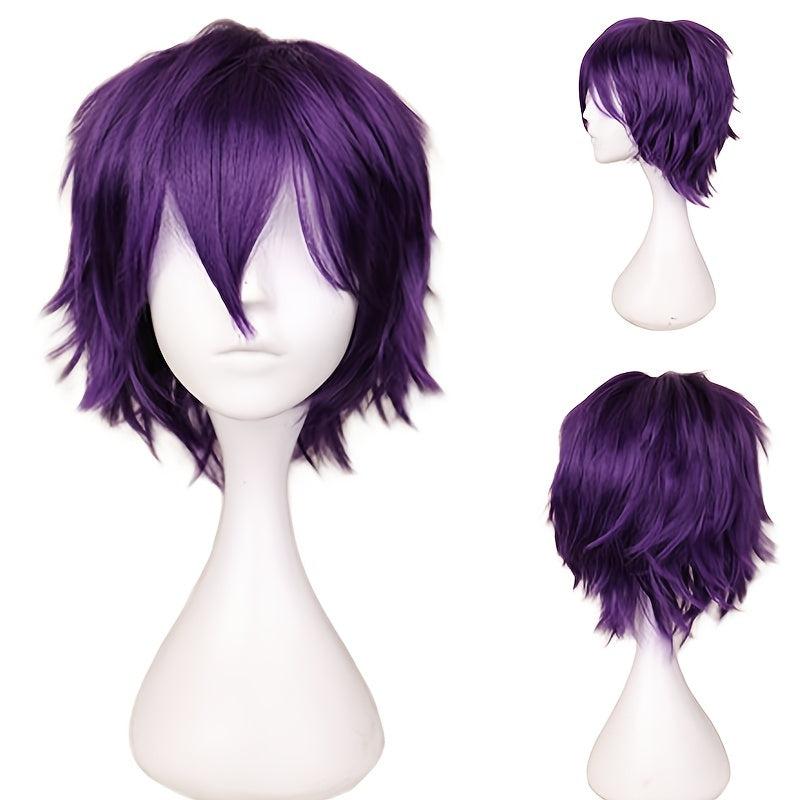 Man Layered Short Straight Synthetic Hair Wigs Cosplay Wig