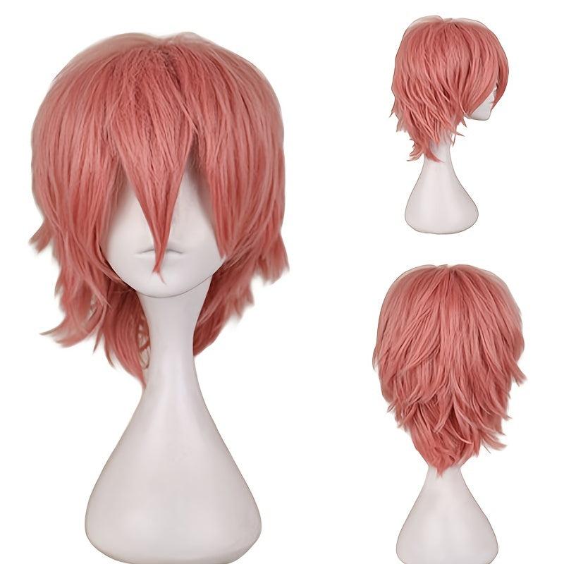 Man Layered Short Straight Synthetic Hair Wigs Cosplay Wig