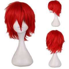 Man Layered Short Straight Synthetic Hair Wigs Cosplay Wig