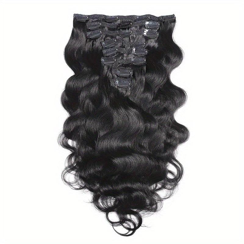8 Pcs Set Clip In 613 Body Wave Hair Extensions Brazilian Virgin Human Hair
