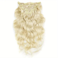 8 Pcs Set Clip In 613 Body Wave Hair Extensions Brazilian Virgin Human Hair