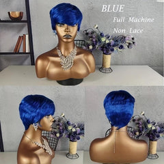 613 Blonde Short Pixie Cut Wigs 15 24 Cm No Lace Synthetic Hair Straight Wigs