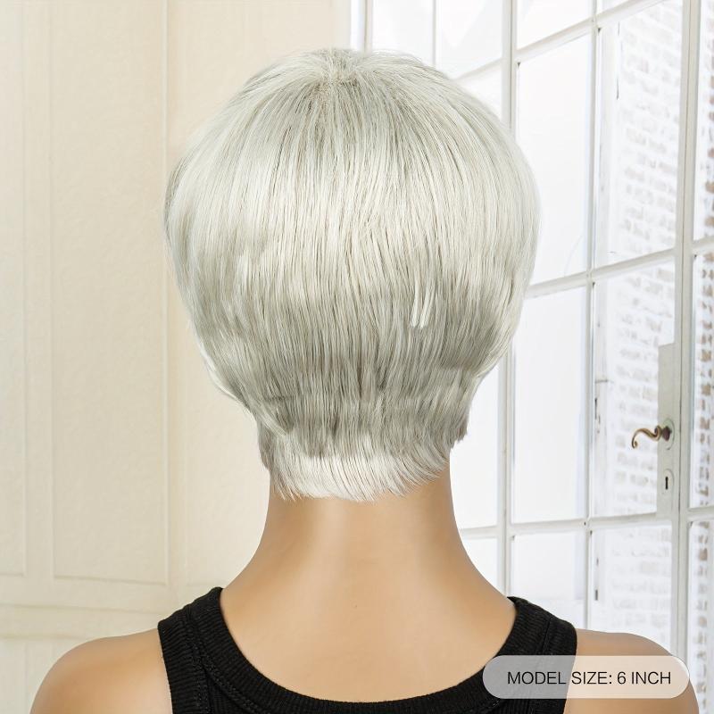 20-32cm Short Pixie Cut Wigs With Bangs - Synthetic Fiber None Lace Wigs