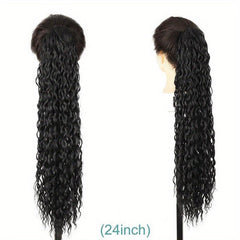 Long Curly Ponytail Extensions Drawstring Clip In Synthetic Hair Extensions