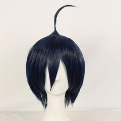 Short Navy Straight Cosplay Wig + Wig Cap