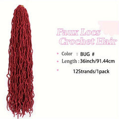 6pack 36Inch Faux Locs Soft Locs Crochet Hair Extensions