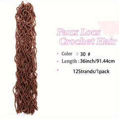 6pack 36Inch Faux Locs Soft Locs Crochet Hair Extensions