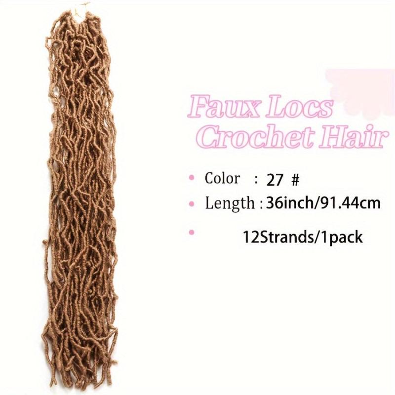 6pack 36Inch Faux Locs Soft Locs Crochet Hair Extensions