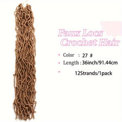 6pack 36Inch Faux Locs Soft Locs Crochet Hair Extensions